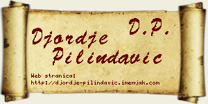 Đorđe Pilindavić vizit kartica